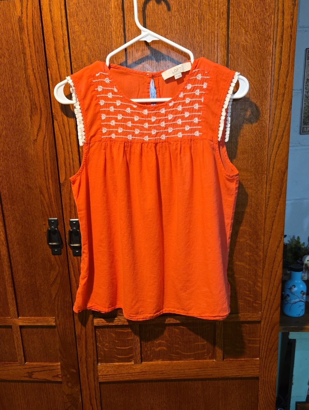 Size Small Orange Blouse By Loft